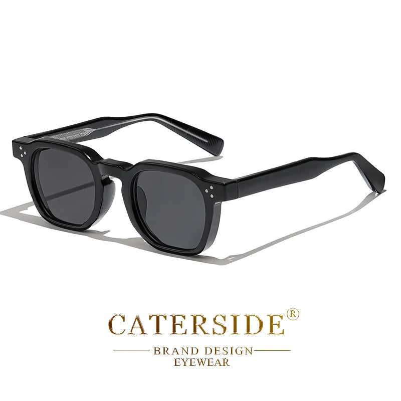 CATERSIDE Retro Punk Square Sunglasses UV400 Small Frame