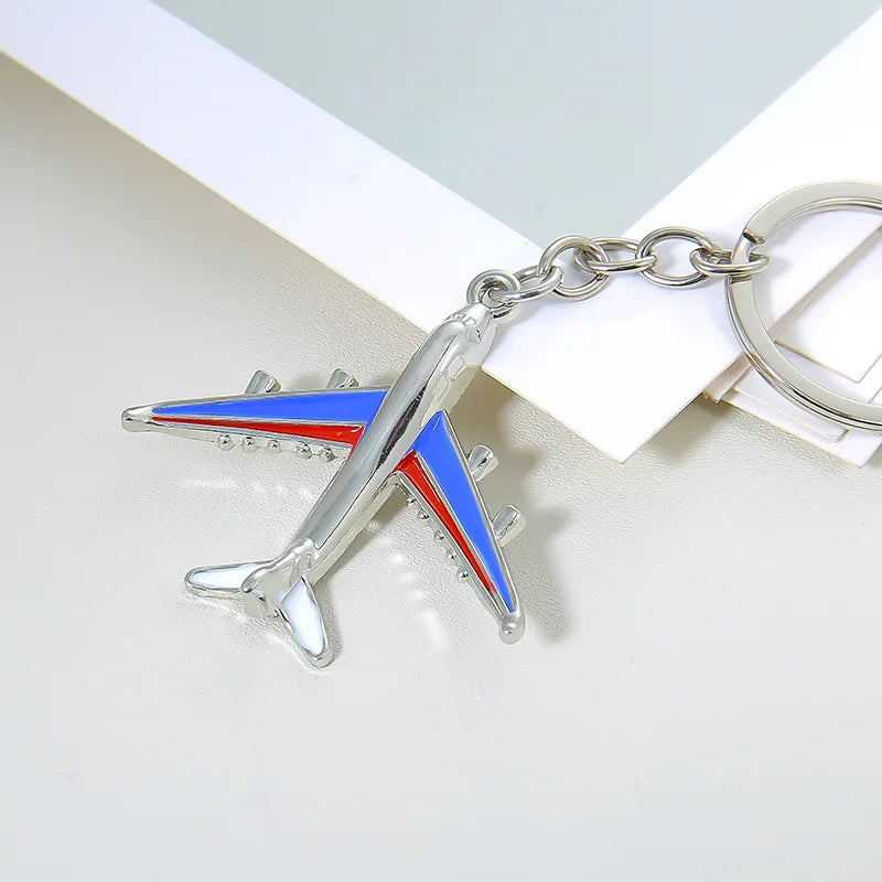CHYVENEE Metal Civil Aviation Aircraft Key Chain Zinc Alloy Airplane