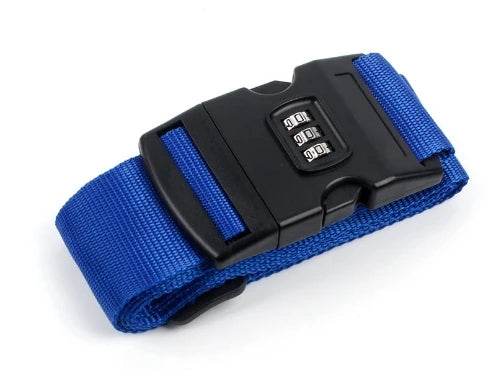 Adjustable Luggage Strap with Combination Lock, Travel Suitcase Safety Belt 2m, Baggage Belt