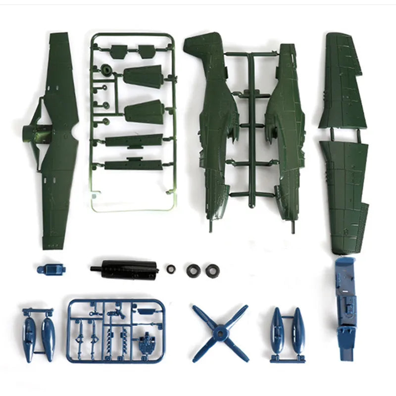 GSF 1/48 WW II Fighter Aircraft 4D Assembly Puzzle Military Model Kit