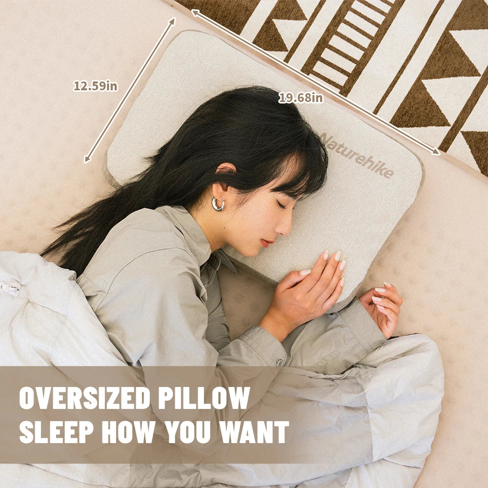 NATUREHIKE Memory Foam Camping Pillow Portable Travel Square Comfort Cushion