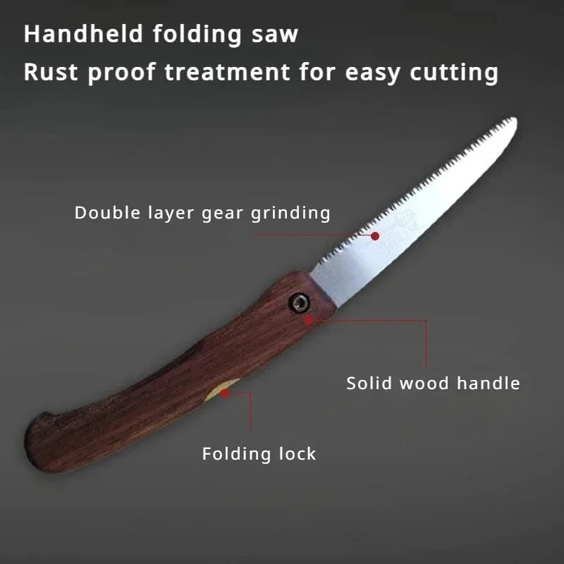 DUTRIEUX Mini Folding Saw Multifunction Sharp Wood Cutting Camping Garden Hand Tool Pruning