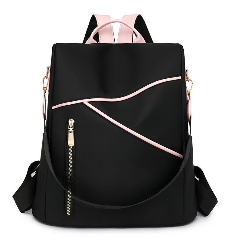 Women’s Anti Theft Nylon Backpack Large Capacity Casual Travel and School Shoulder Bag