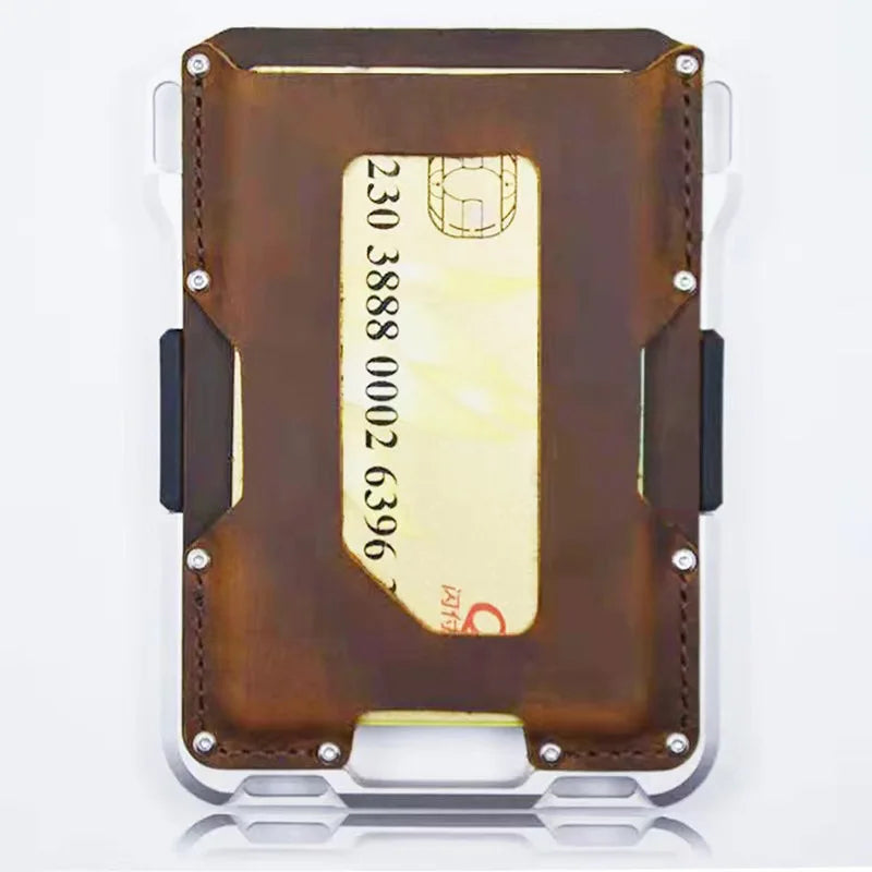 RFID Metal Airtag Wallet Slim Aluminium Card Holder for Apple AirTag Men’s Travel Wallet