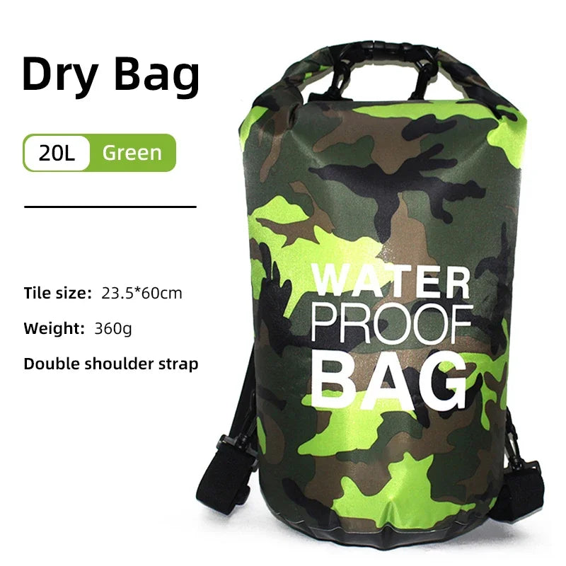 SCIONE Waterproof PVC Dry Bag Backpack 10L 15L 20L 30L