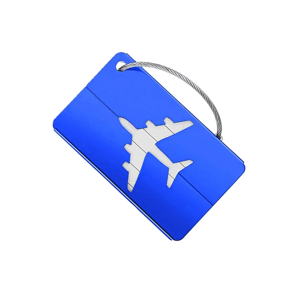 Aluminium Alloy Luggage Tag with ID Card, Durable Suitcase Travel Name Tag, Travel Accessories