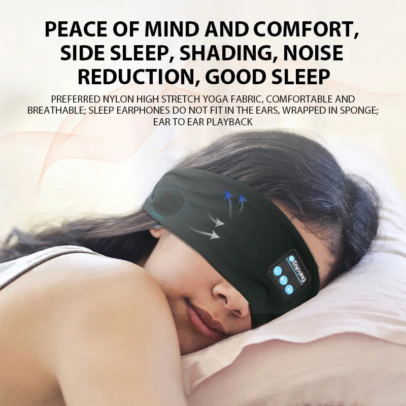 Wireless Bluetooth Sleep Headband Headphones Sports Music Eye Mask HD Stereo Sound