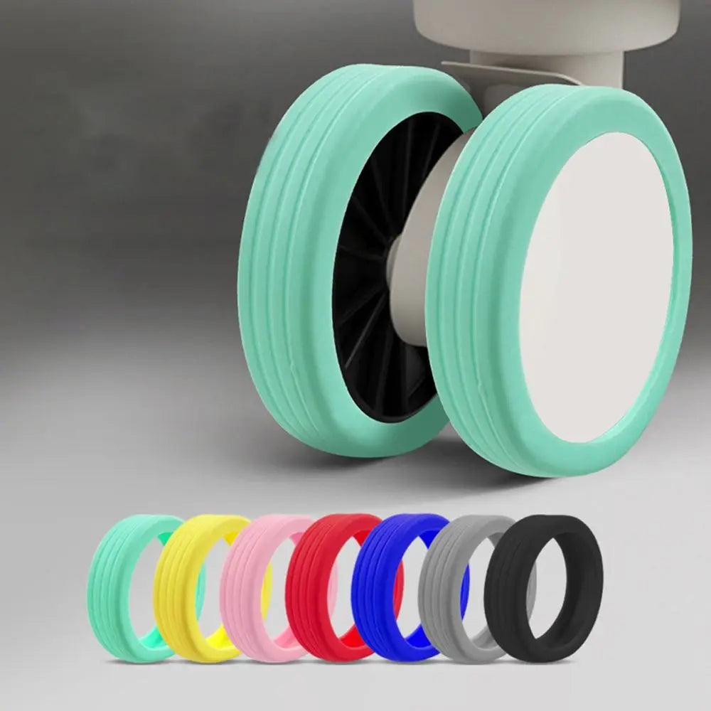 Travel Luggage Wheel Protector Covers 4 8Pcs Silicone Suitcase Caster Guard Noise Reduction