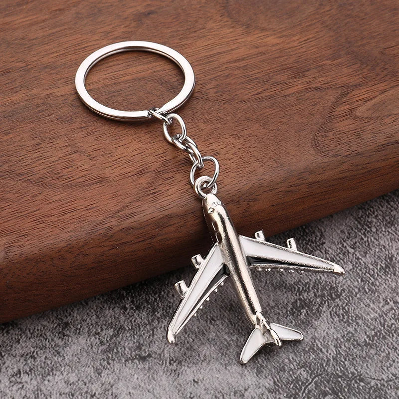CHYVENEE Metal Civil Aviation Aircraft Key Chain Zinc Alloy Airplane