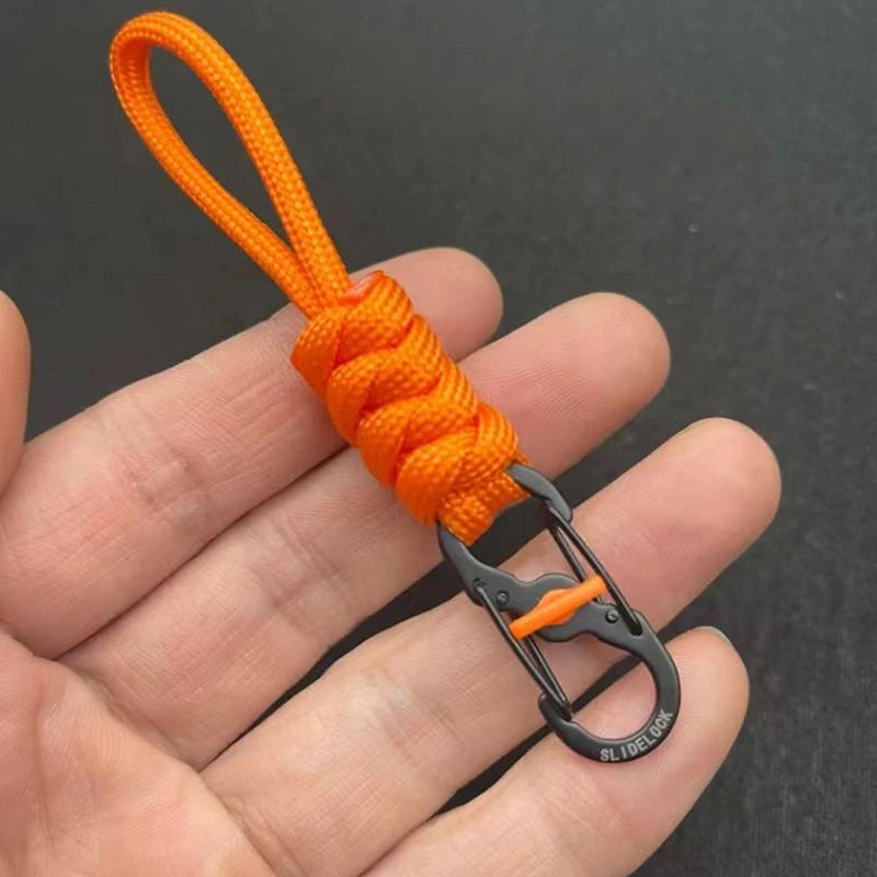 10cm Paracord Anti-Theft 8-Shaped Keychain Lock Portable Outdoor Lanyard Hanging Buckle Ring