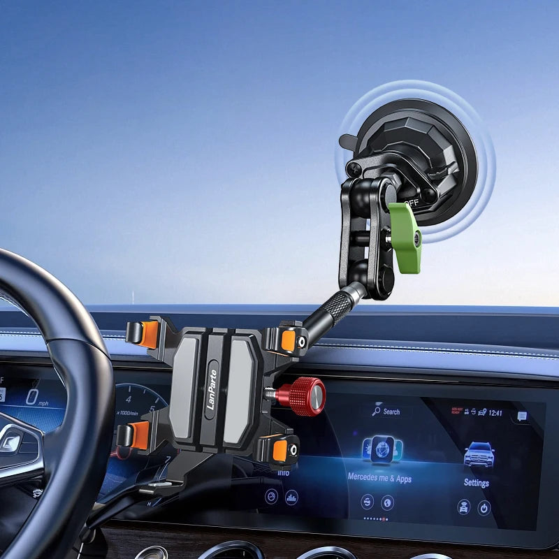 Five Claw Metal Car Phone Holder Vacuum Mount for 6.1-7.2 Inch Phones