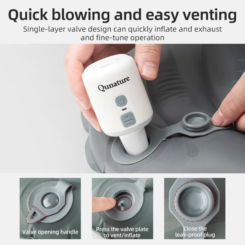 QUNATURE Inflatable Camping Pillow Lightweight Travel Hiking Backpacking Airplane