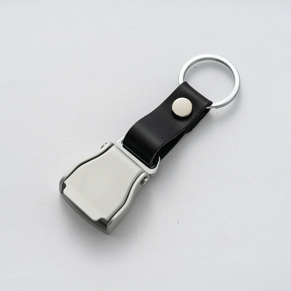 Aviation Seatbelt Buckle Keychain Airplane Flight Ribbon Safety Aircraft Gift Keyring Pendant