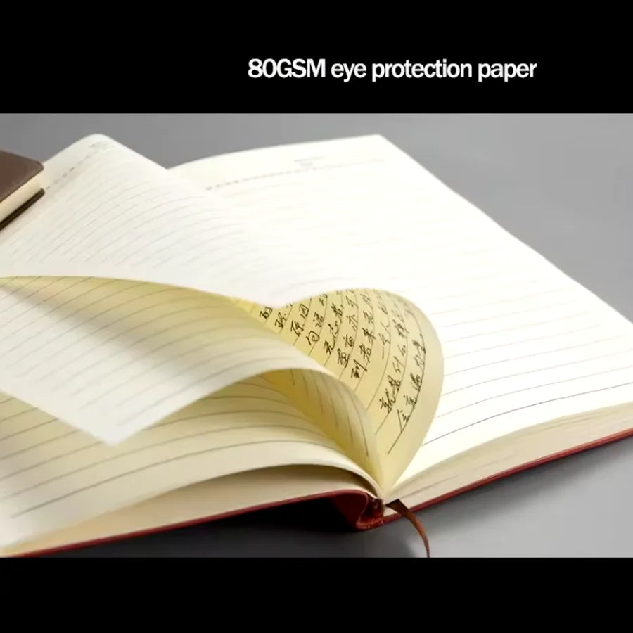 Thickened A5 PU Leather Business Notebook Lined Daily Planner Journal Student Notepad