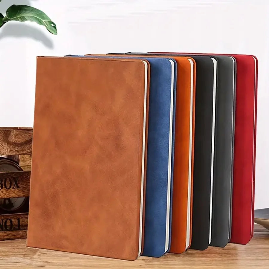 Thickened A5 PU Leather Business Notebook Lined Daily Planner Journal Student Notepad