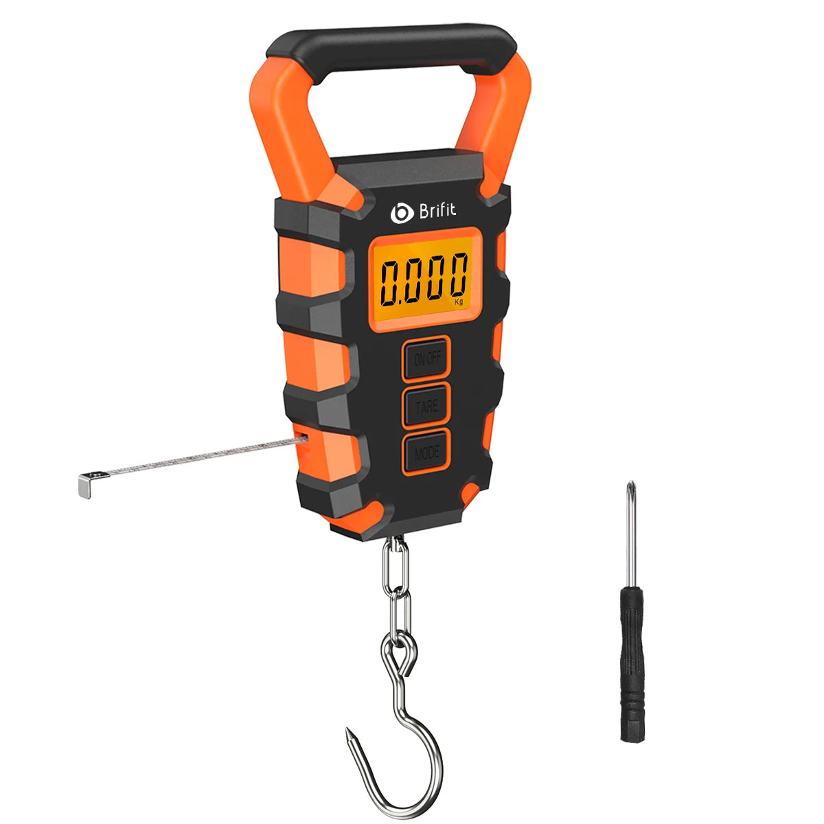50kg Digital Luggage Scale with Tape Measure, Portable Hanging Travel Weighing Scale