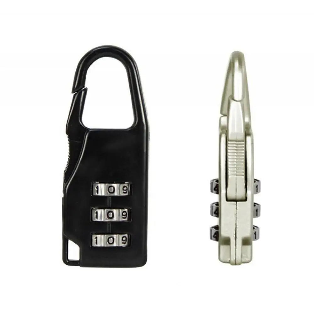 Mini 3 Digit Dial Resettable Travel Luggage Lock Suitcase Backpack Padlock Secure