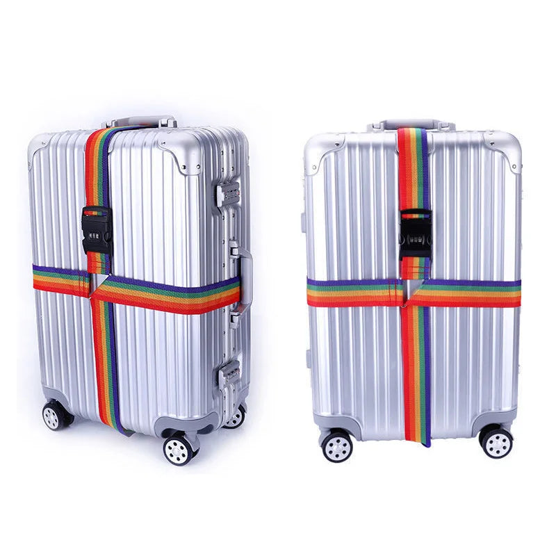 Travel Luggage Belt Strap Adjustable Suitcase Trolley Packing Secure Lock