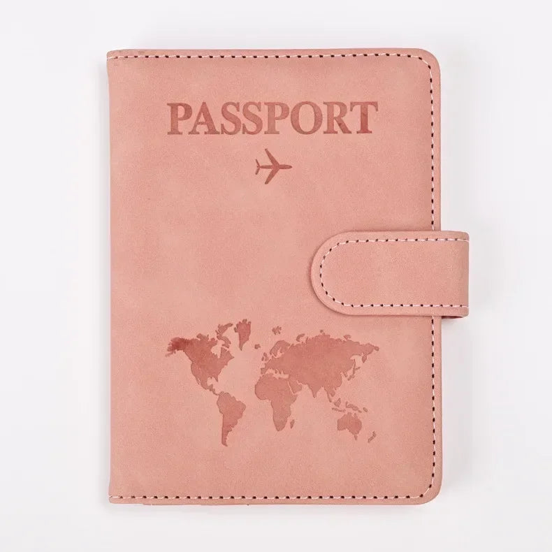 Travel Passport Cover PU Leather Ticket Wallet with Credit Card Holder for Men and Women