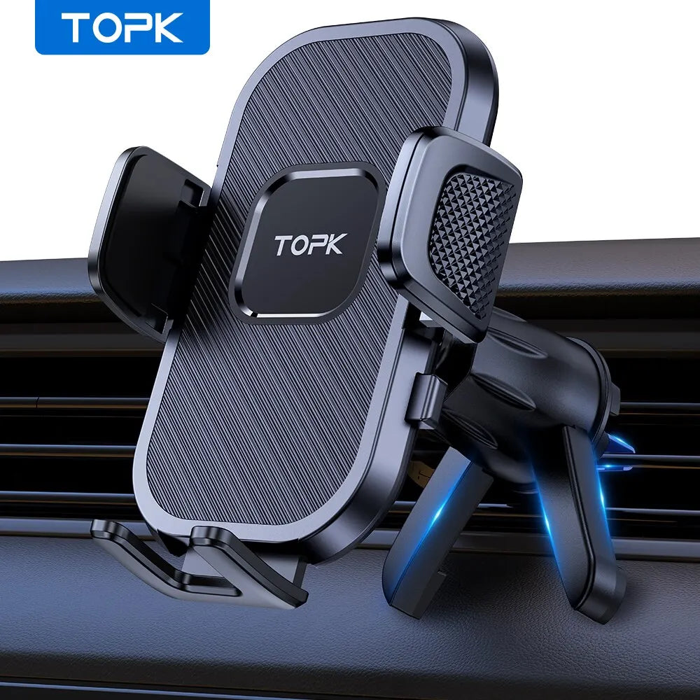 Gravity Car Phone Holder Dashboard Windshield and Air Vent Mount for iPhone Samsung and Android
