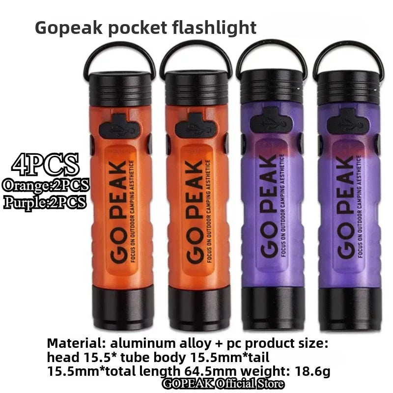 Pocket Mini LED Flashlight with Key Clip Portable Emergency Camping Hiking Outdoor Safety Light Torch