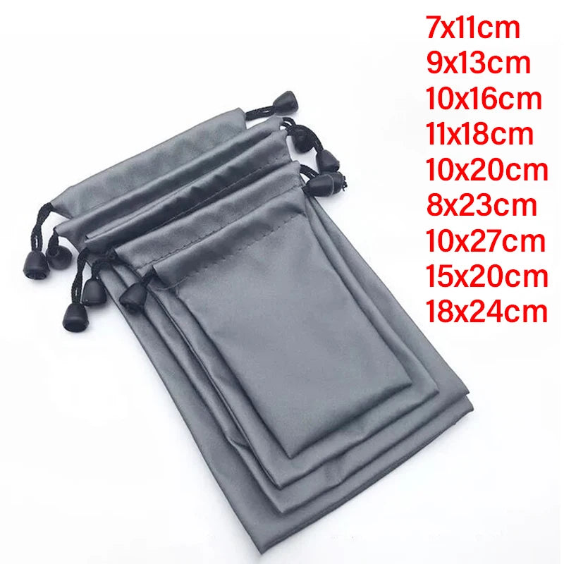 Waterproof Drawstring Storage Pouch 18x24cm Earphone Cable Bag Travel