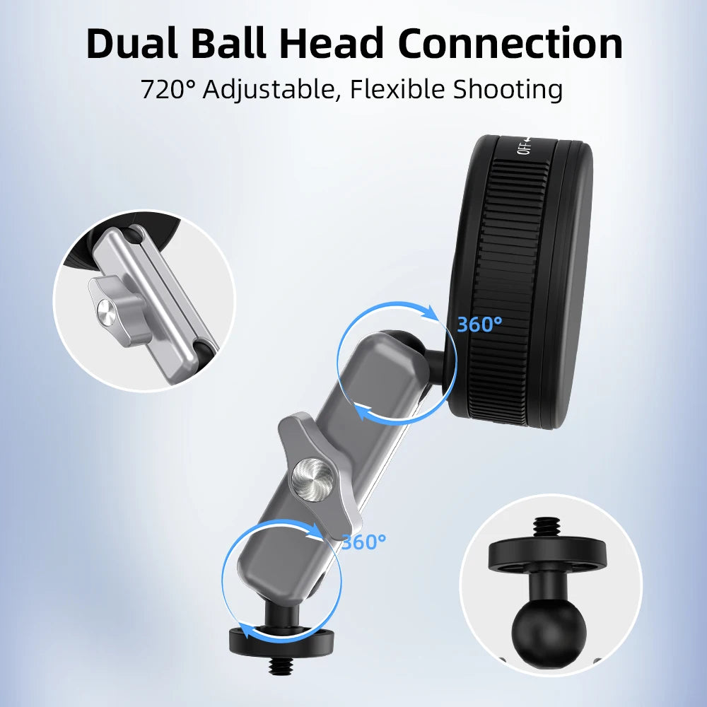 FLYMILE Action Camera Suction Cup Mount Glass Holder for DJI GoPro Insta360 Cameras