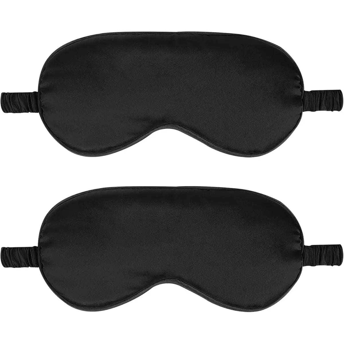 Silk Sleep Mask 2 Pack Blackout Eye Mask with Adjustable Strap for Light Blocking Night Rest