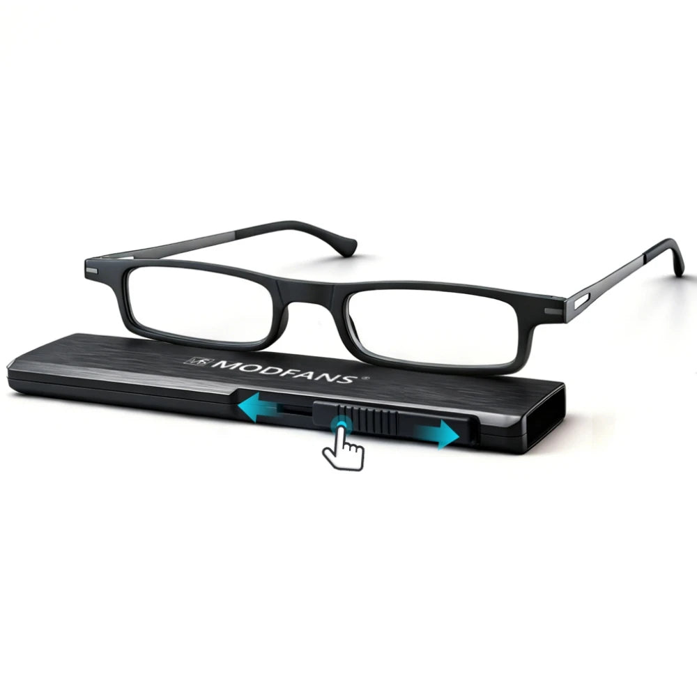 MODFANS Ultra Thin Folding Reading Glasses TR90 Blue Light Anti UV Portable