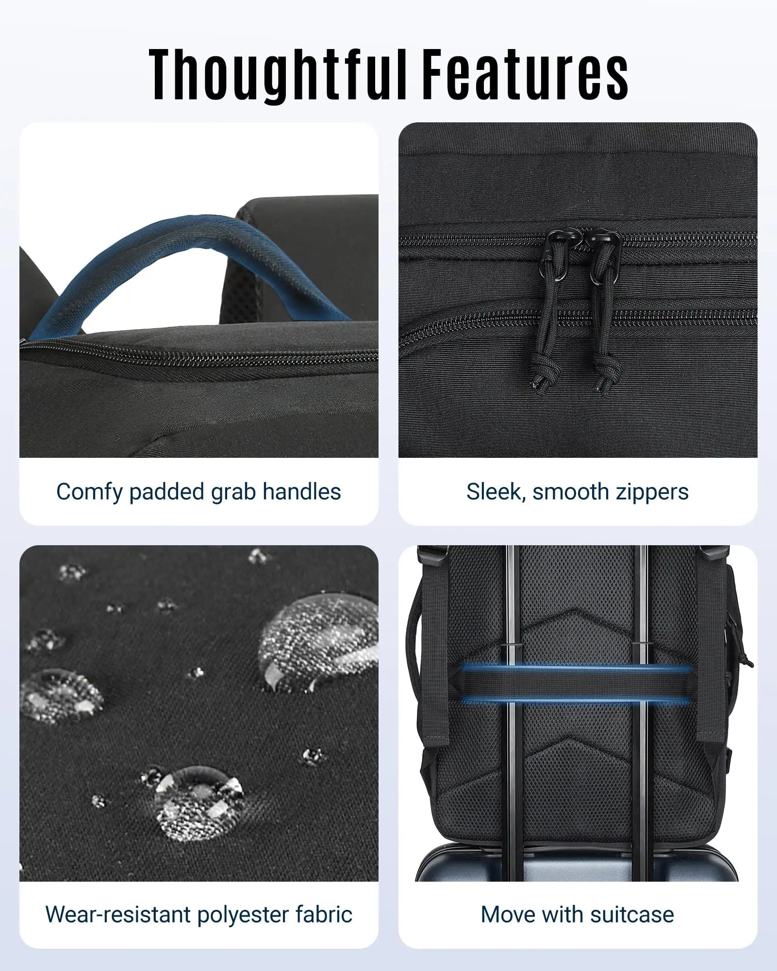 BAGSMART LIGHT FLIGHT TSA Travel Backpack Waterproof Laptop