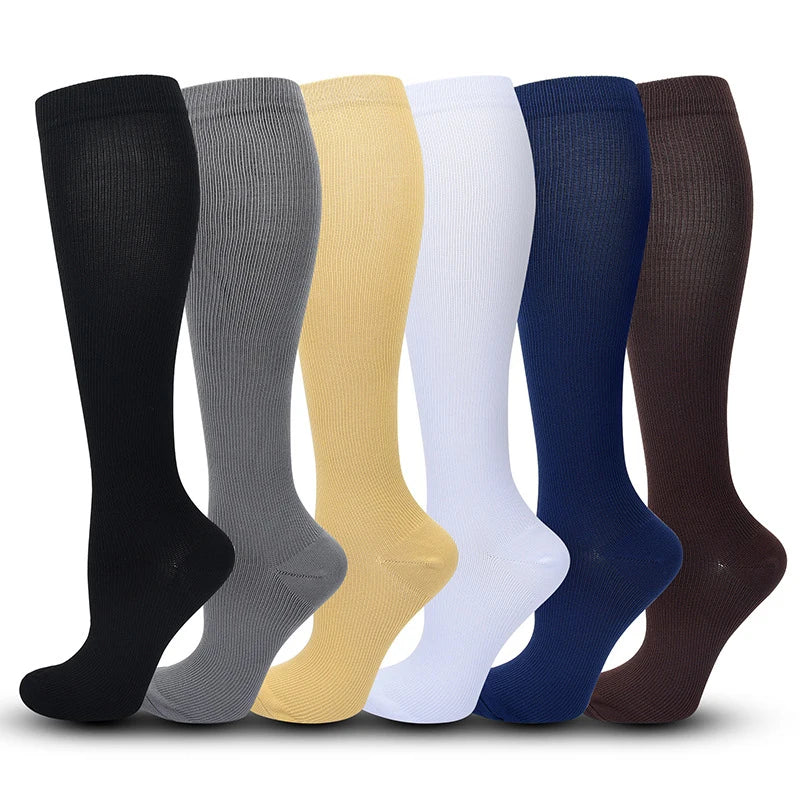 Compression Socks for Travel Flights Sports and Driving Anti Fatigue Support for Women and Men