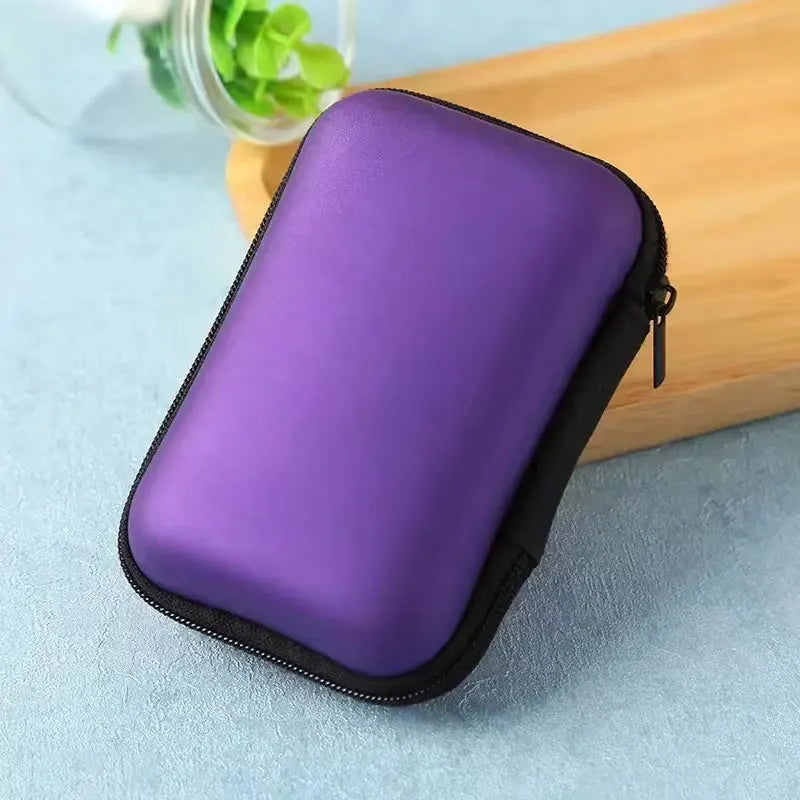 Portable Travel Cable Organizer Zipper Earphone Charging Case