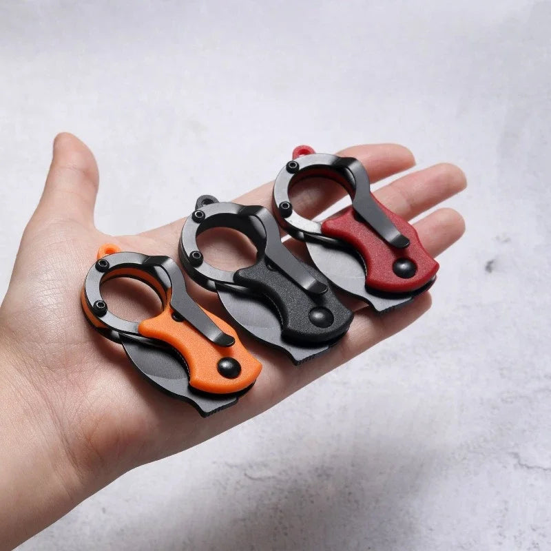 Portable Eagle Claw Folding Knife Keychain Steel Pocket Tool for Outdoor Camping EDC Gear