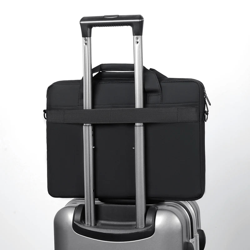 Men’s Minimalist Business Briefcase Shoulder Messenger Bag Large Office Tote 14 Inch Laptop Case