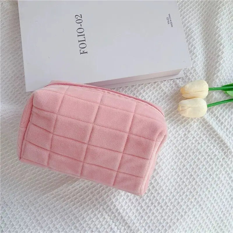 Portable Flower Pattern Cosmetic Bag Large Capacity Travel Makeup Wash Pouch Waterproof Organizer