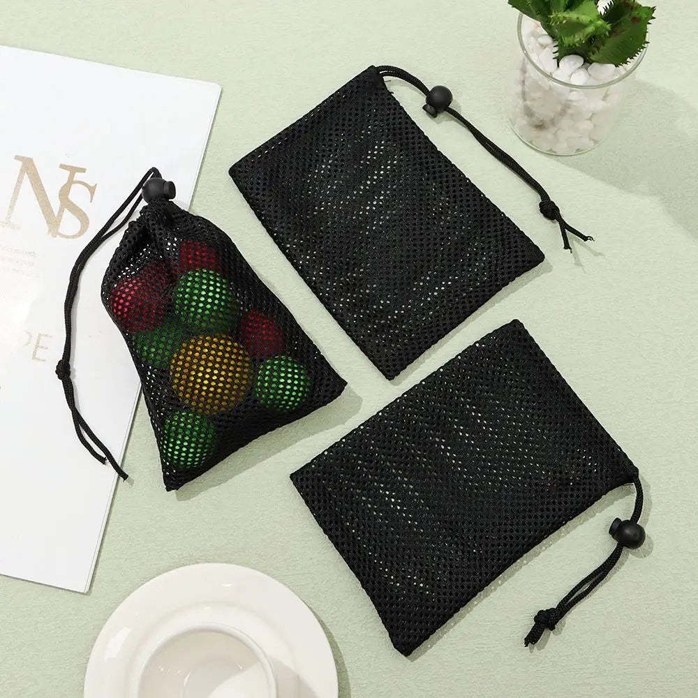 Breathable Nylon Mesh Drawstring Storage Pouch for Travel Laundry and Multi Purpose Organisation