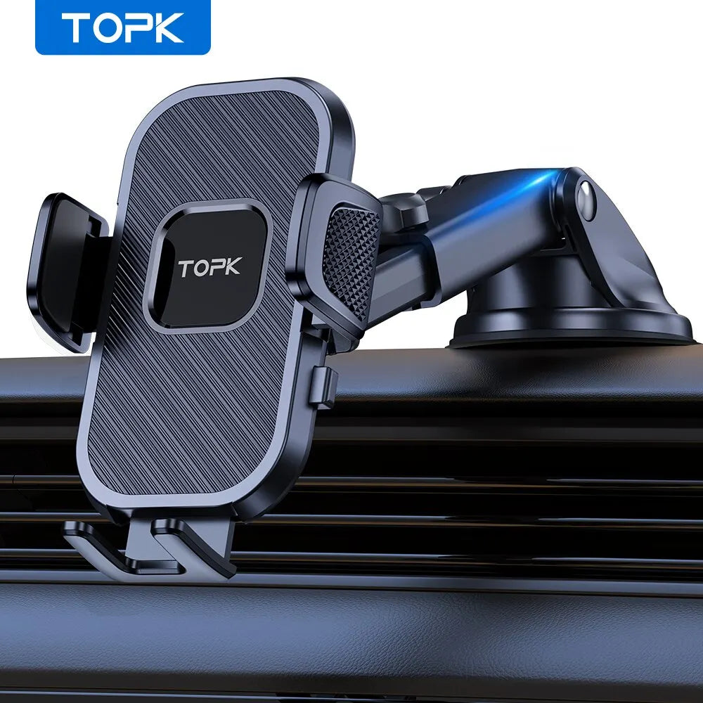 Gravity Car Phone Holder Dashboard Windshield and Air Vent Mount for iPhone Samsung and Android