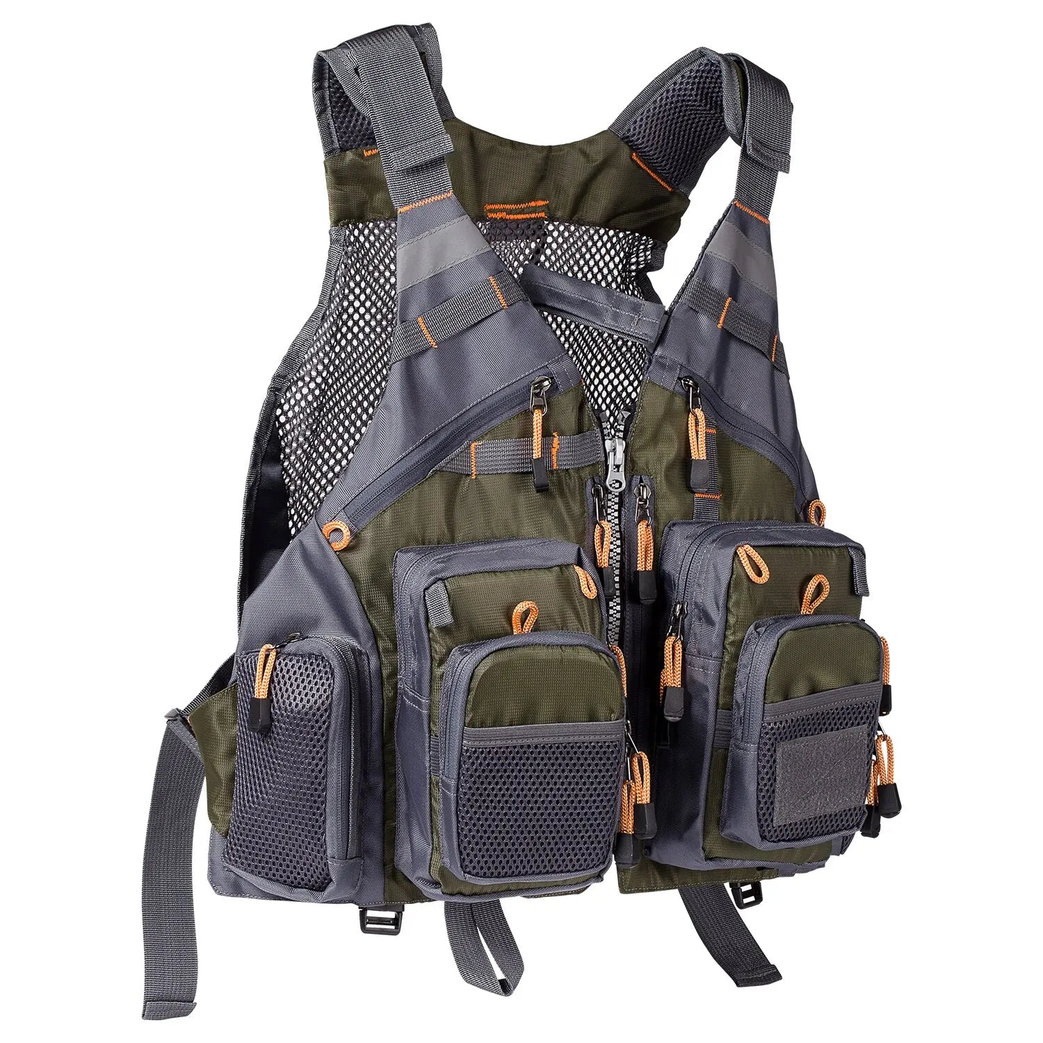 BASSDASH Breathable Backcountry Flying Survival Fishing Vest Adjustable Outdoor