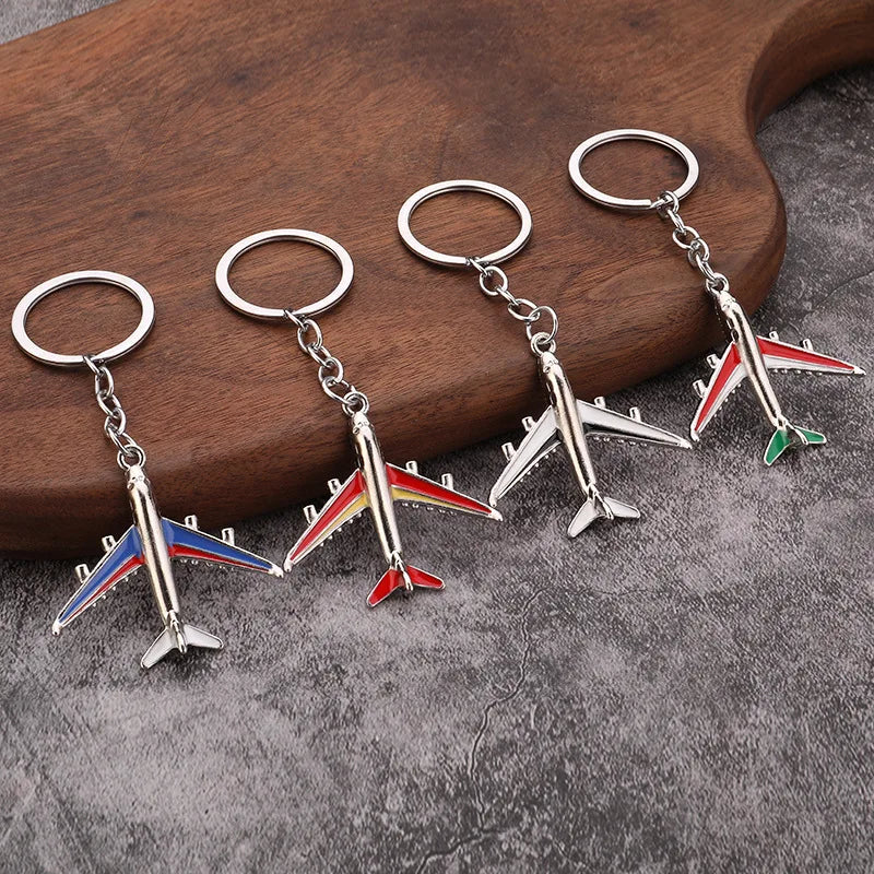 CHYVENEE Metal Civil Aviation Aircraft Key Chain Zinc Alloy Airplane
