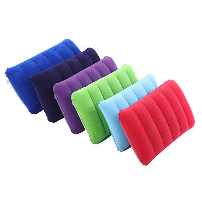 Portable Inflatable Neck Pillow Self Filling Travel Camping Support Cushion
