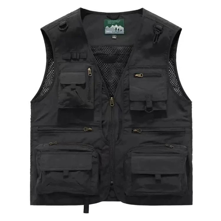Tactical Survival Vest Multi Pocket Mesh Waistcoat