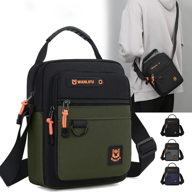 Mens Adjustable Crossbody Bag Oxford Casual Shoulder Commuter