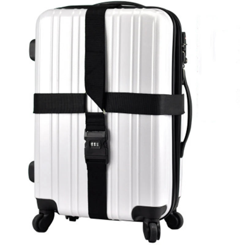 Travel Luggage Belt Strap Adjustable Suitcase Trolley Packing Secure Lock