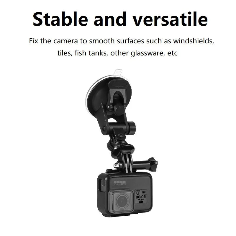 Action Camera Suction Cup Mount Car Windscreen Holder for GoPro 360 Cameras Kit VSVAW