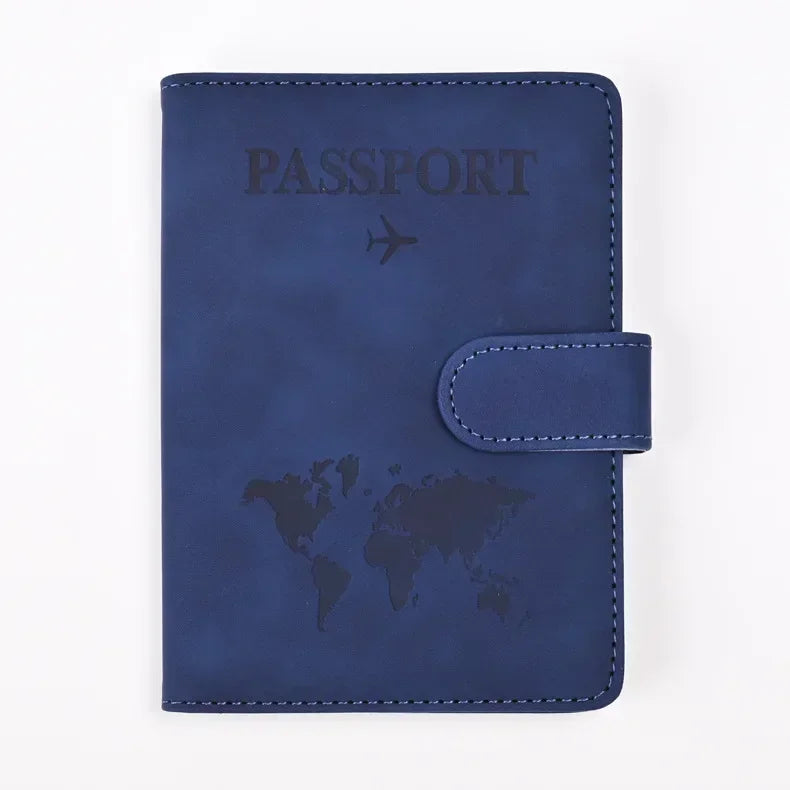 Travel Passport Cover PU Leather Ticket Wallet with Credit Card Holder for Men and Women