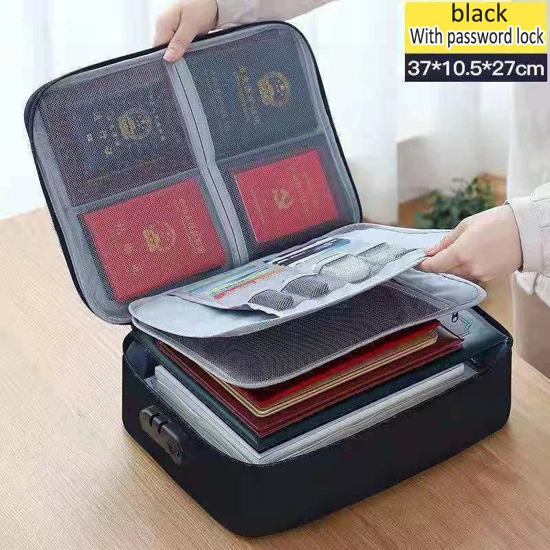 Large Capacity Home Document Storage Bag Passport Certificate Archive Organiser Folder Case