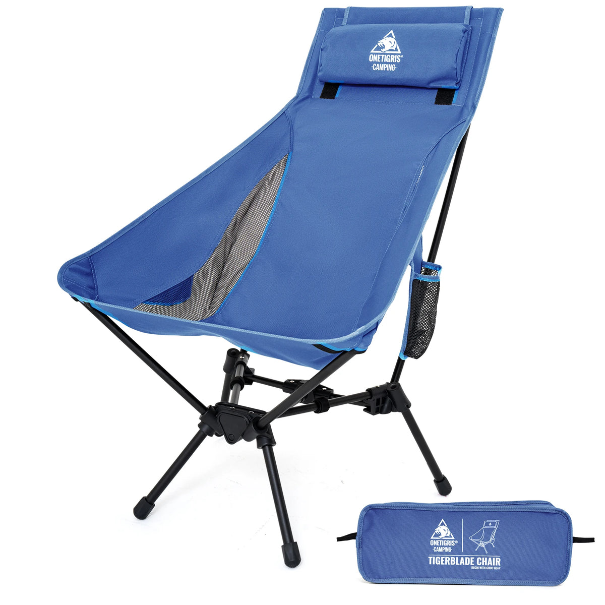Oversized Folding Camping Chair 170kg Capacity Lightweight Portable Chair for Hiking Fishing Picnic