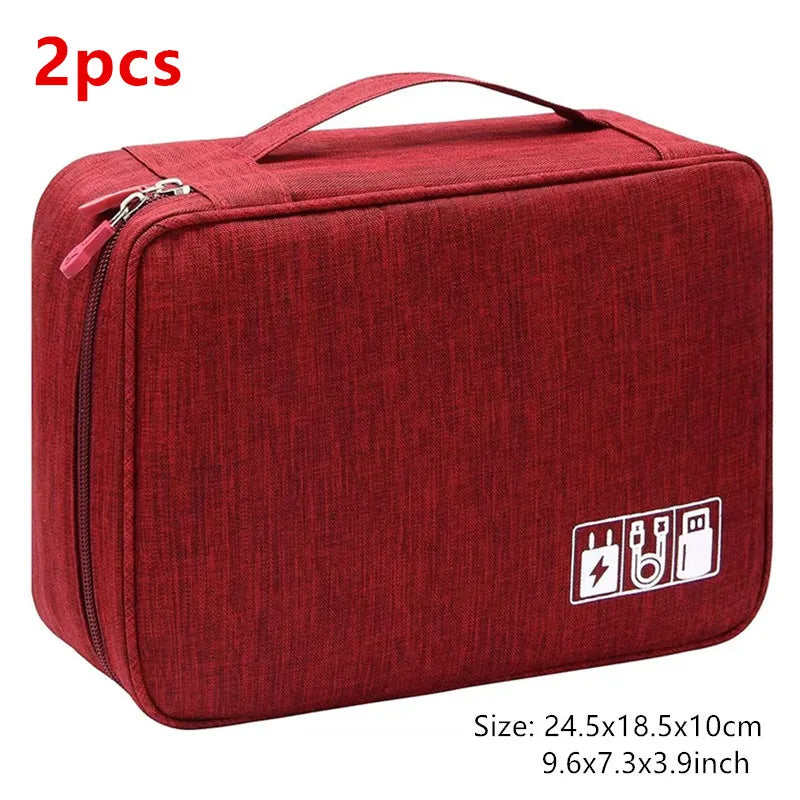 Travel Cable Organiser Bag, Portable Digital Storage Pouch for Gadgets and Electronic Devices
