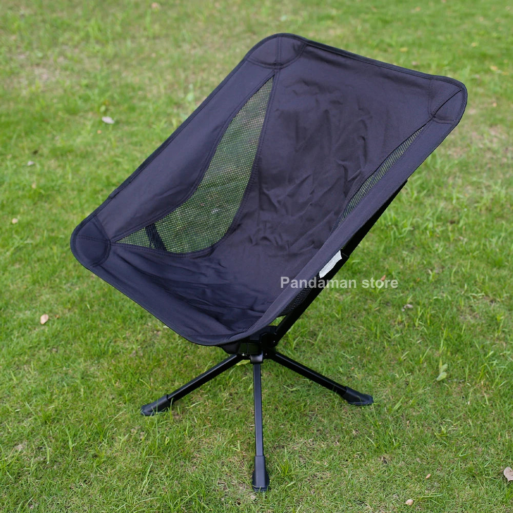 360 Degree Swivel Portable Camping Chair Compact Collapsible Folding Seat for Outdoor Travel Picnic