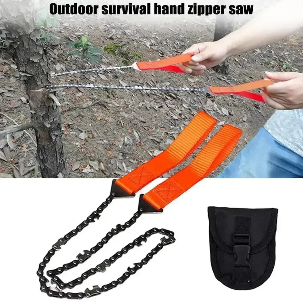 11 Teeth Outdoor Portable Hand Drawn Wire Saw Multifunctional Chain Saw for Camping Survival
